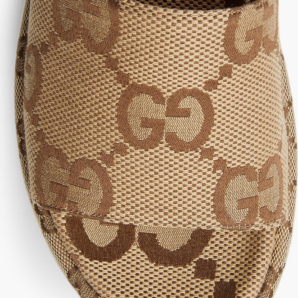 Gucci Angelina GG Logo Platform Slide Sandal - Picture 4 of 10